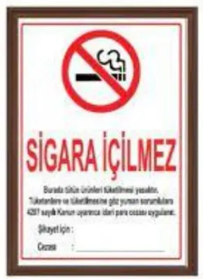 PANDA UYARI SİGARA İÇİLMEZ MDF ÇERÇEVE 50x70 PAN 517