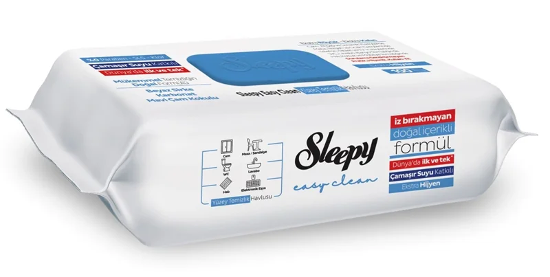 SLEEPY EASY CLEAN YÜZEY TEMİZLİK HAVLUSU 100 LÜ ÇAMAŞIR SUYU KATKILI (MAVİ)