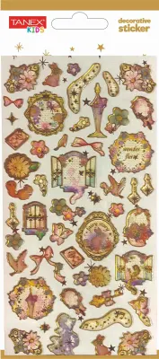 TANEX ETİKET DECORATİVE STICKER-22 PUFFY 5 ADET TNX-5021