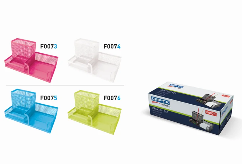 GIPTA MASA SETİ 3 GÖZLÜ ORGANIZER METAL GUMUS F007100