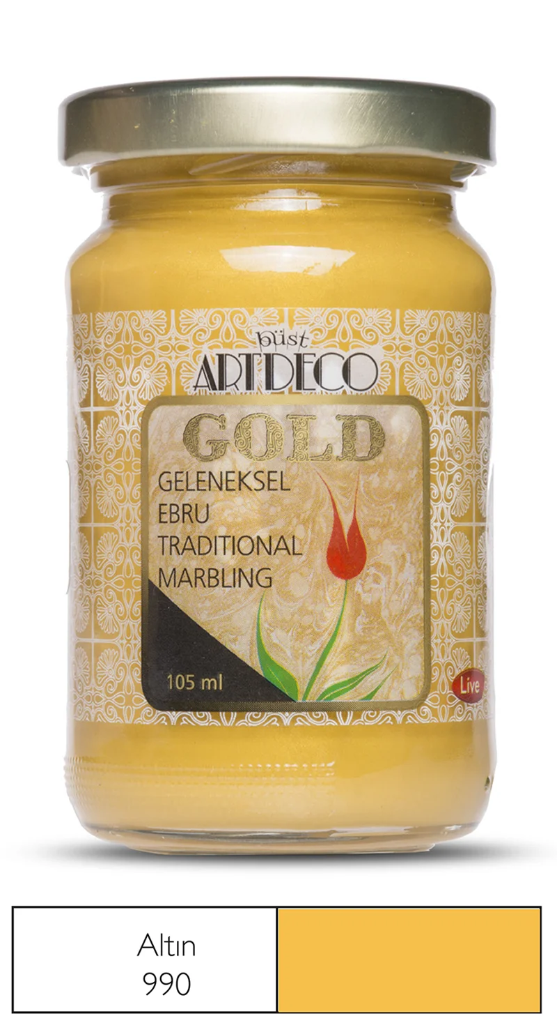 ARTDECO EBRU BOYASI GOLD SİMLİ 105 ML ALTIN Y-018D-990