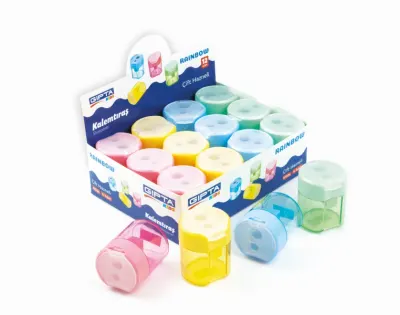 GIPTA KALEMTIRAŞ RAINBOW ÇİFT HAZNELİ 4 RENK 12 Lİ K150600