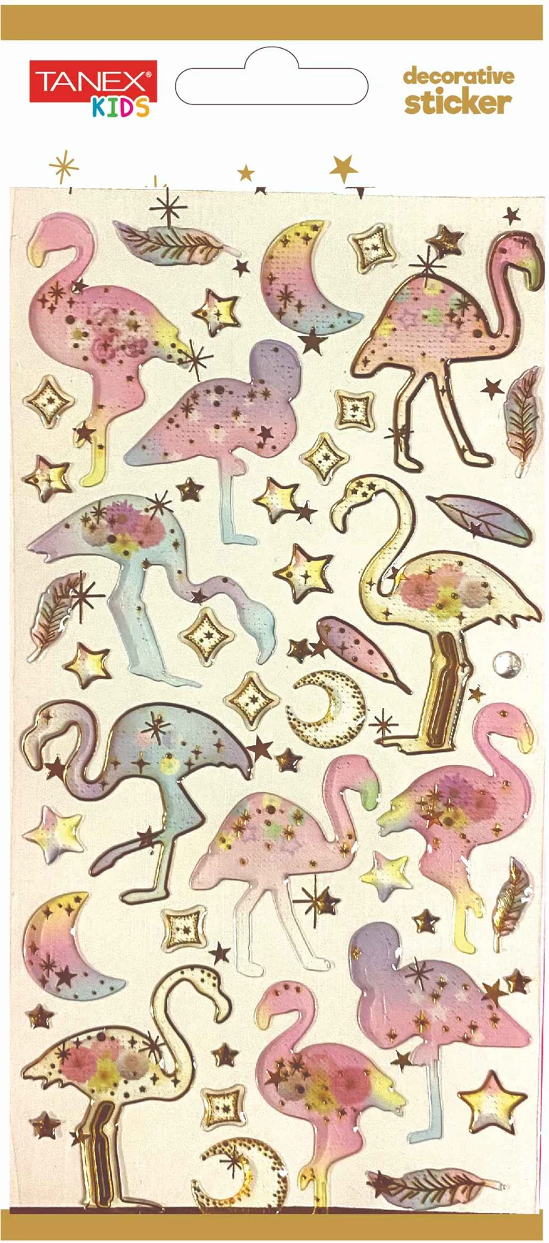 TANEX ETİKET DECORATİVE STICKER-5 PUFFY 5 ADET TNX-5004
