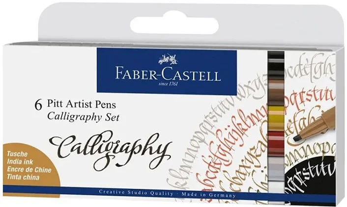FABER PİTT ÇİZİM KALEMİ KALİGRAFİ SETİ 6’LI 167506