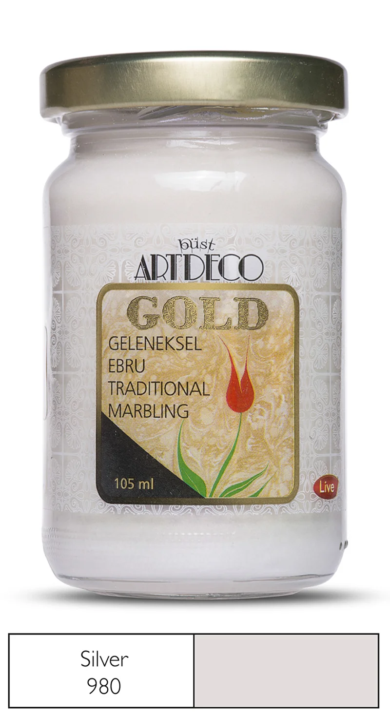 ARTDECO EBRU BOYASI GOLD SİMLİ 105 ML GÜMÜŞ Y-018D-980