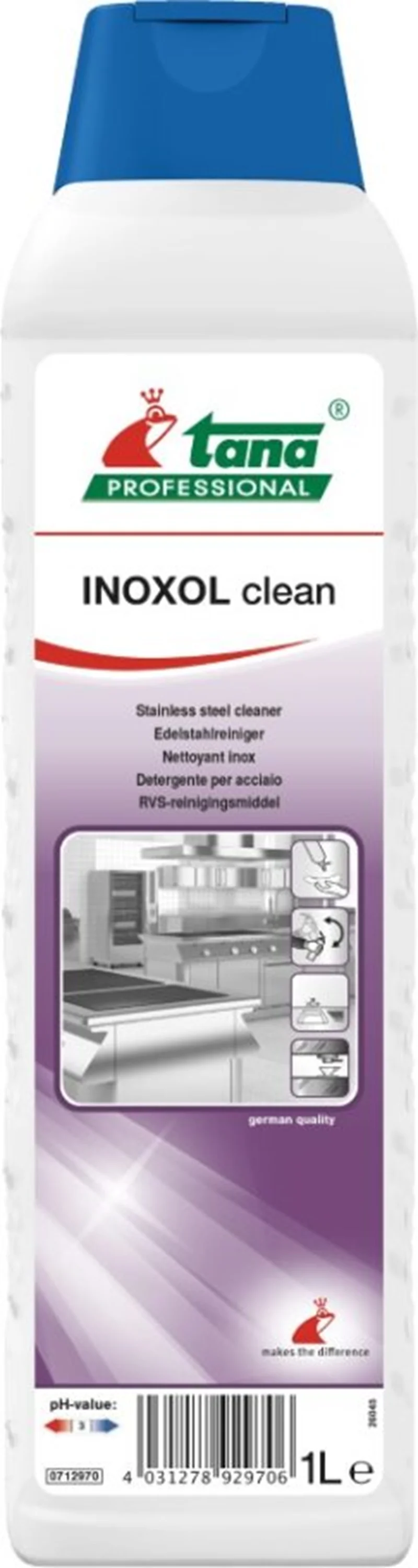 TANA INOXOL CLEAN -PASLANMAZ ÇELİK YÜZEYLER İÇİN TEMİZLİK ÜRÜNÜ 1 L 9225307