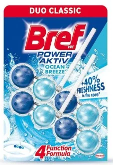 BREF KLOZET KOKUSU POWER AKTIV İKİLİ 8 TOP OKYANUS 100g