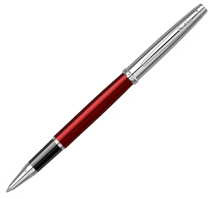 SCRIKSS ROLLER KALEM 800K KRİSTAL KUTU YARI KROM BORDO