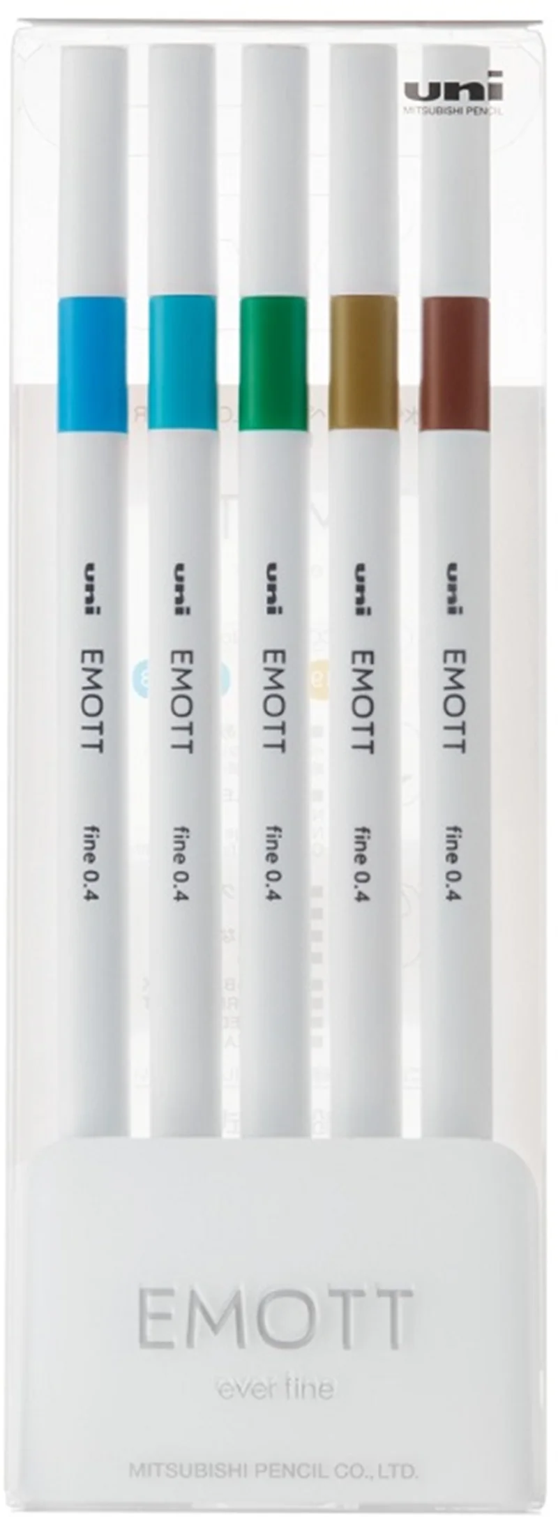 UNİ FINELINER KALEM EMOTT SET PEM-SY/5C.04 0.4 ADA RENKLER 5 Lİ
