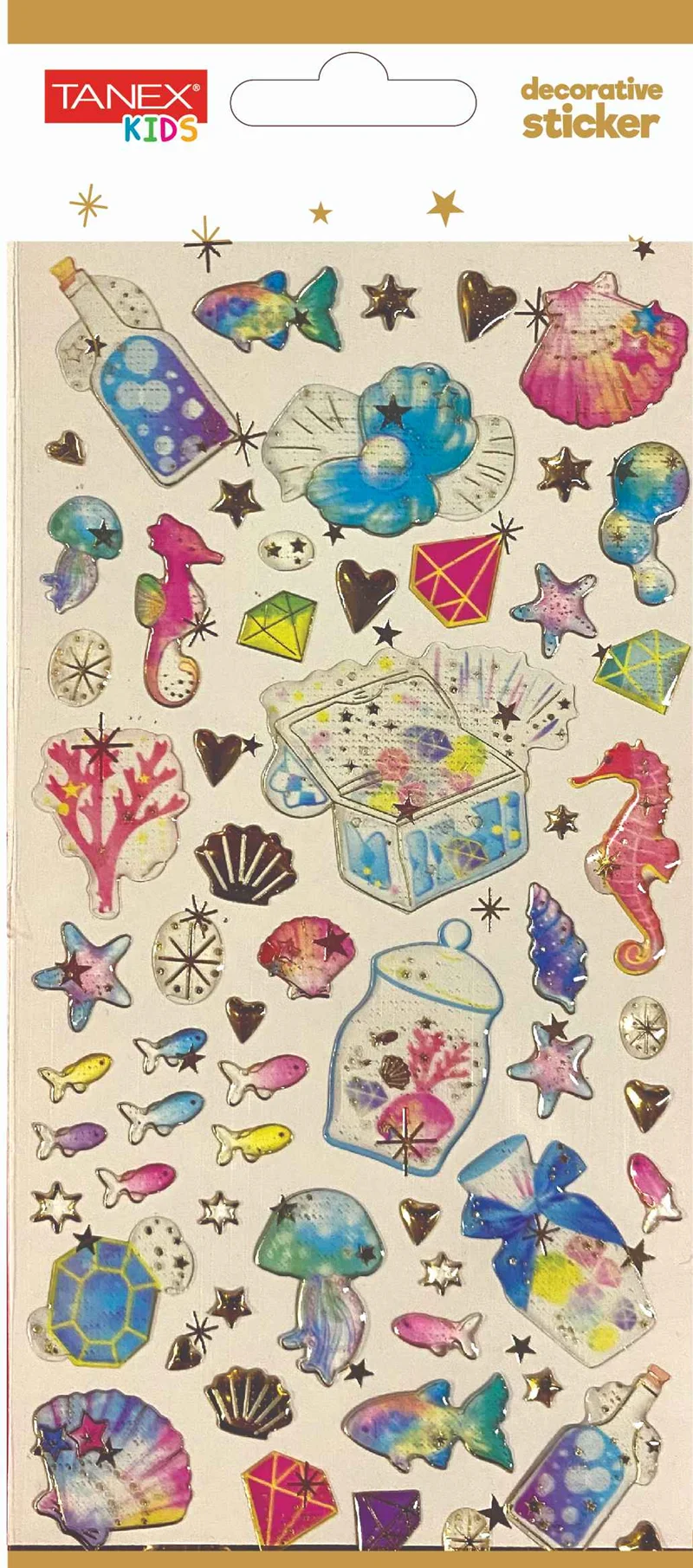 TANEX ETİKET DECORATİVE STICKER-14 PUFFY 5 ADET TNX-5013