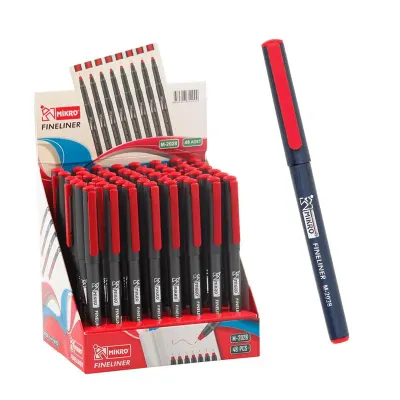 MİKRO FINELINER KALEM KIRMIZI STANDLI M-2028