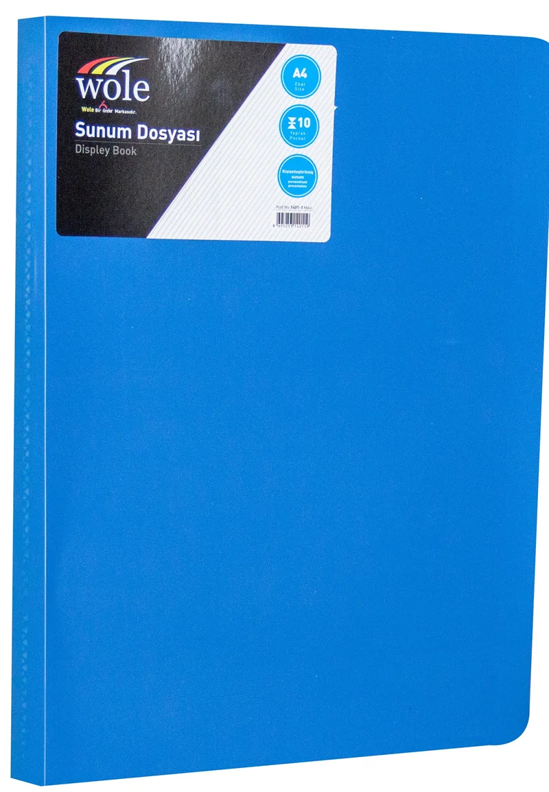 ÖNDER SUNUM DOSYASI A4 WOLE 10 LU MAVİ 1401-1
