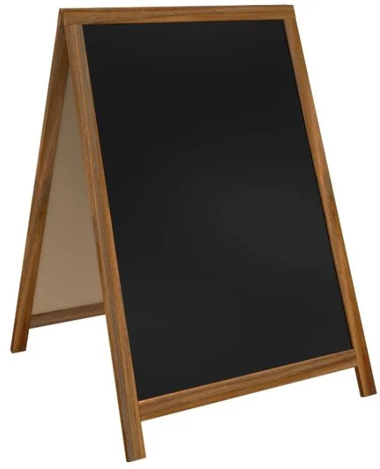 PANDA YAZI TAHTASI AHŞAP AYAKLI ÇATI TİPİ LÜKS SERİ 50x70 SİYAH PAN 120