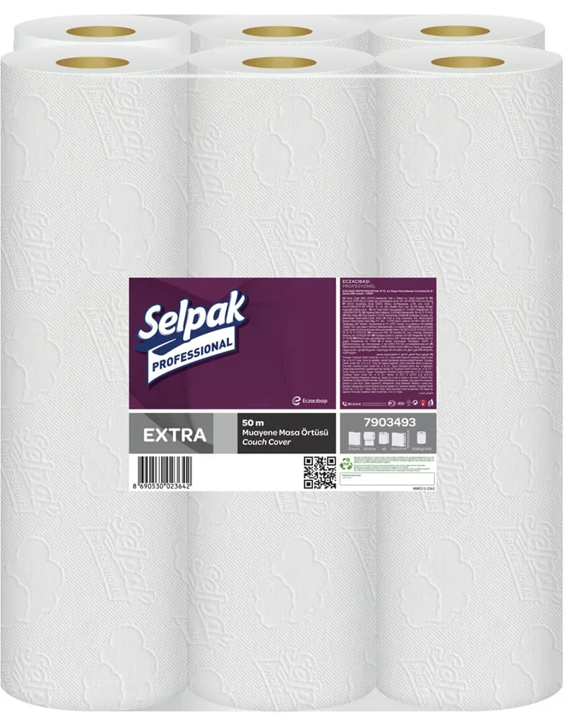 SELPAK MUAYENE MASA ÖRTÜSÜ EXTRA 50.5x35 CM 50 MT 6 LI KOLİ 7903493