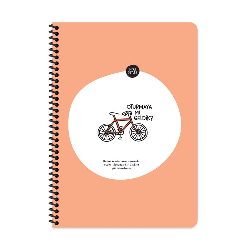 KESKİN DEFTER HİSLİ ŞEYLER STİCKERLİ OTURMAYA MI GELDİK? A4 SPİRALLİ 80 YP. ÇİZGİLİ 500507