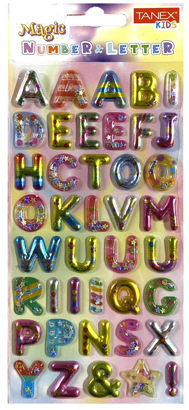 TANEX STICKER MAGIC NUMBER-LETTER -  4 PUFFY 5 ADET TNX-5061