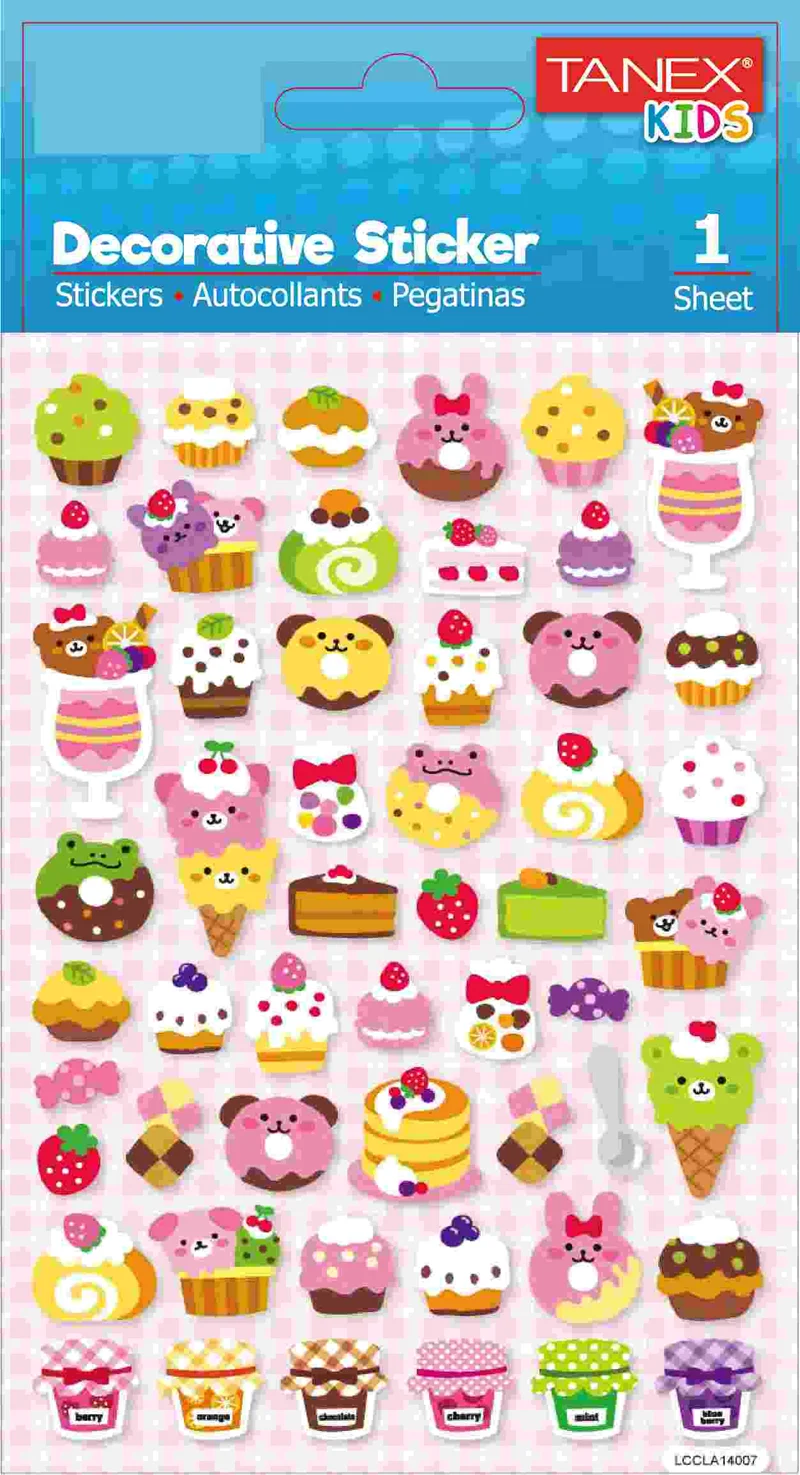 TANEX STICKER PASTA SERİSİ 5 ADET TNX-25157