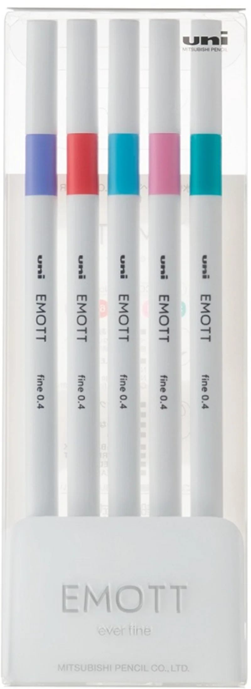 UNİ FINELINER KALEM EMOTT SET PEM-SY/5C.05 0.4 ŞEKER RENKLER 5 Lİ