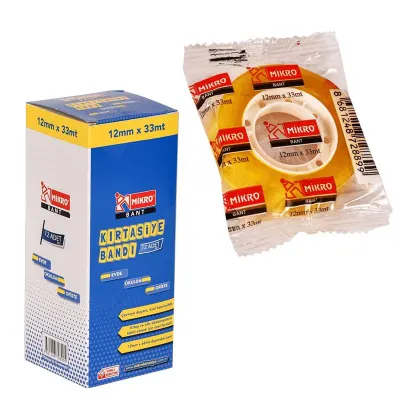 MİKRO BANT 12 MM x 33M 12 Lİ KUTU 12-33TM