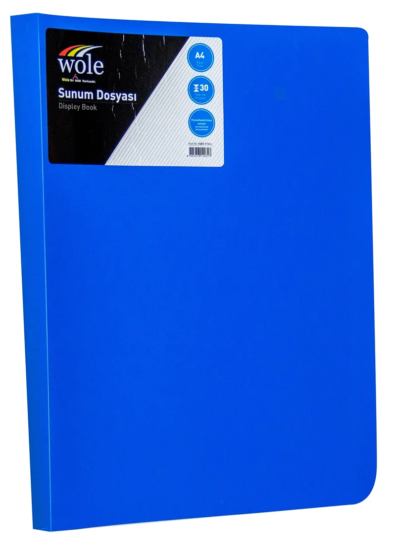 ÖNDER SUNUM DOSYASI A4 WOLE 30 LU MAVİ 1403-1