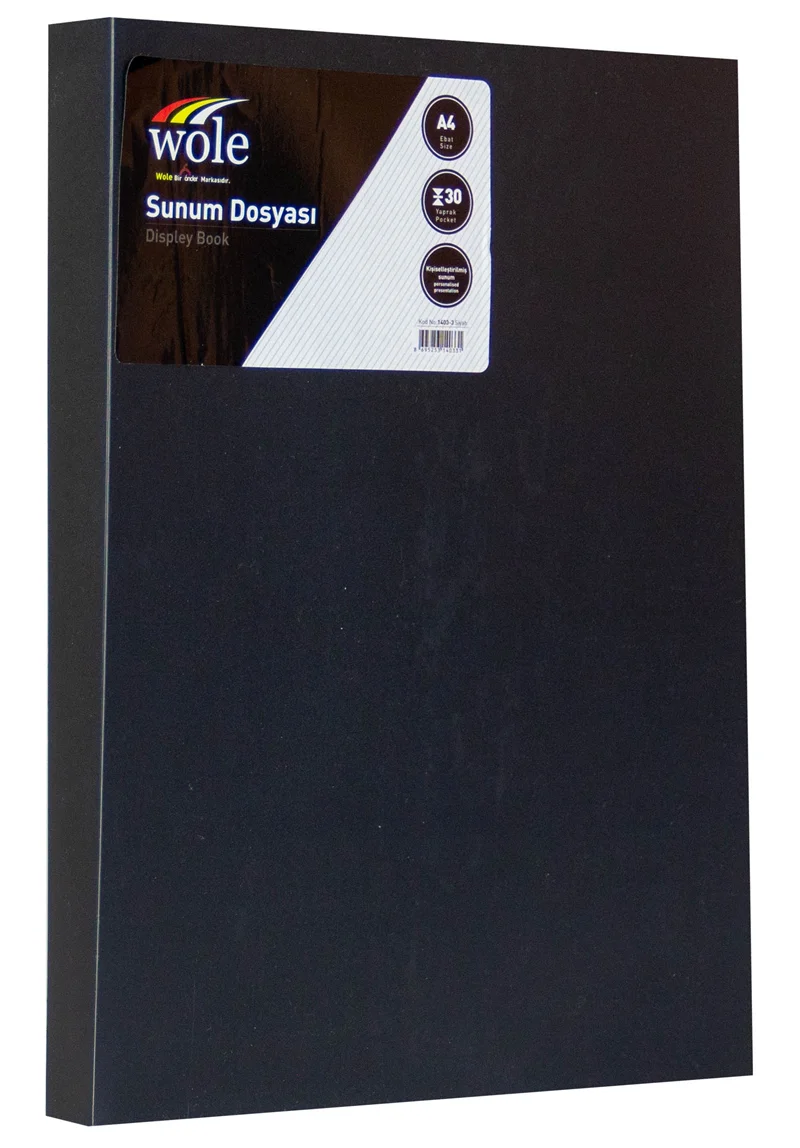 ÖNDER SUNUM DOSYASI A4 WOLE 30 LU SİYAH 1403-3