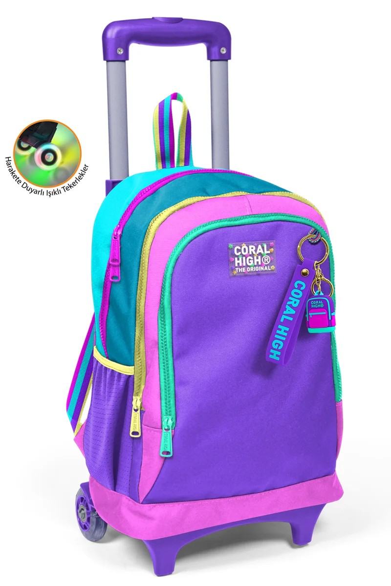 YAYGAN CORAL HIGH ÇEKÇEK SIRT ÇANTA(IŞIKLI TEKERLEK) 23959