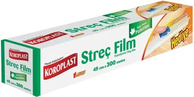 PASİF KOROPLAST STREÇ FİLM ENDÜSTRİYEL 45 CM x 300 MT  ST03500034