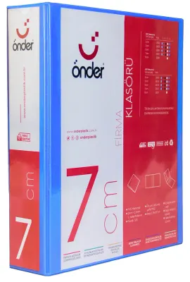ÖNDER HALKALI DOSYA A3 DİKEY 4 HALKA 7 CM MAVİ 2024-1
