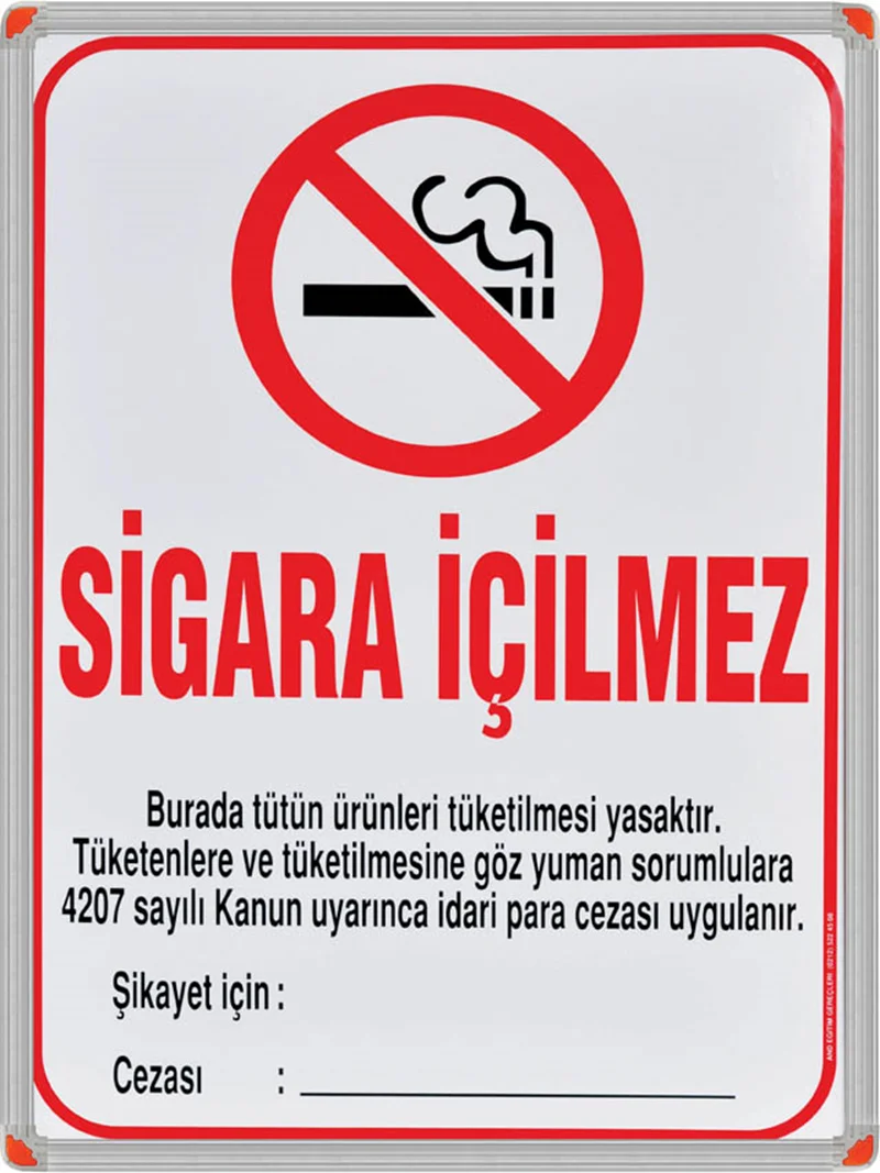 PANDA UYARI SİGARA İÇİLMEZ ALÜMİNYUM ÇERÇEVE 50X70 PAN 509