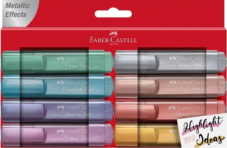 FABER FOSFORLU KALEM 46 METALİK RENK 8 Lİ 154689
