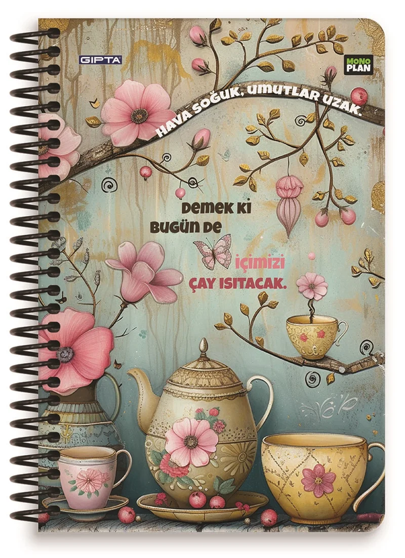GIPTA DEFTER PLANNER MONO PLAN 17x24 SPİRALLİ SERT KAPAK 96 YP. 7329