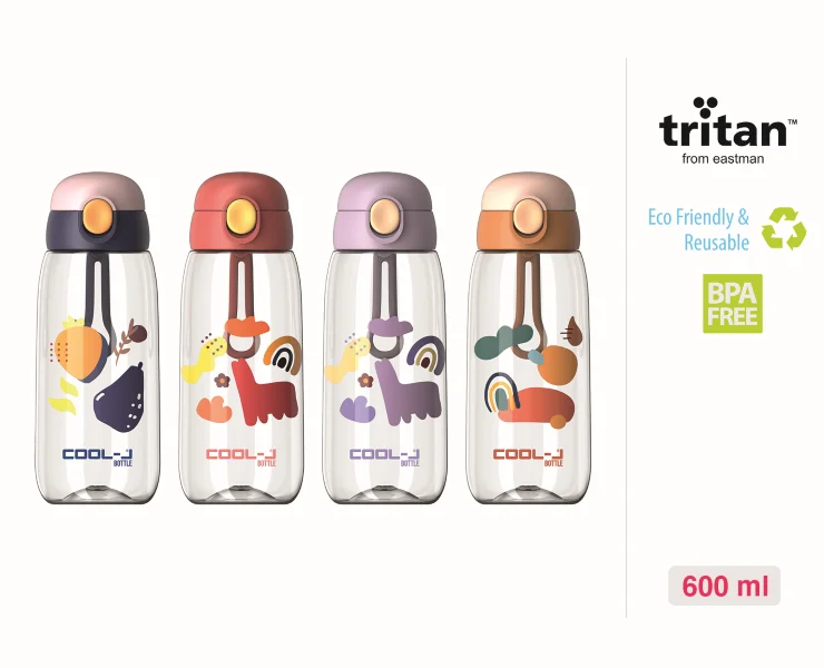 GIPTA MATARA 600 ML TRITAN PİPETLİ KİLİTLİ KIRMIZI K755000