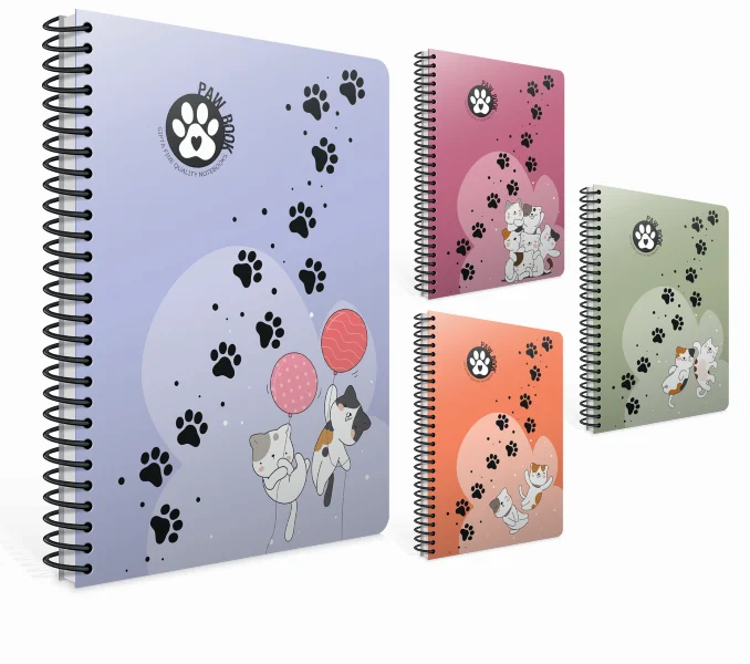 GIPTA DEFTER PAW A4 SPİRALLİ PP KAPAK 100 YP. ÇİZGİLİ 7073