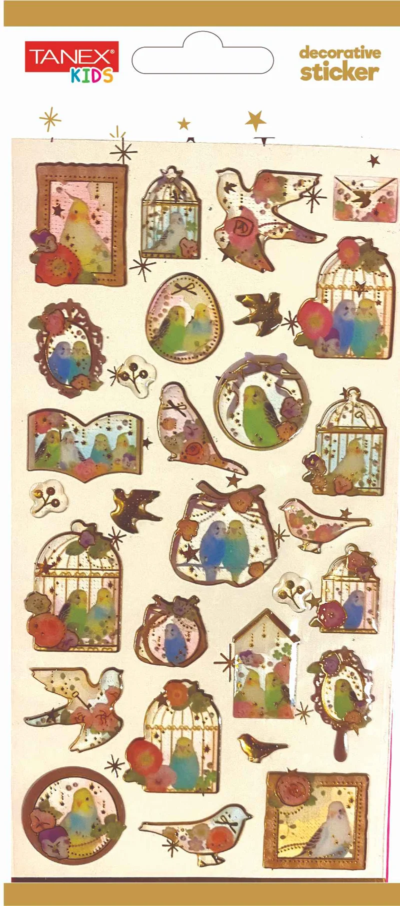 TANEX ETİKET DECORATİVE STICKER-21 PUFFY 5 ADET TNX-5020