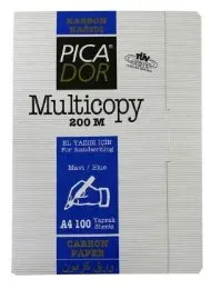 PICADOR KARBON KAĞIDI A4 200 M SIRTLI MAVİ 100 LÜ KK002