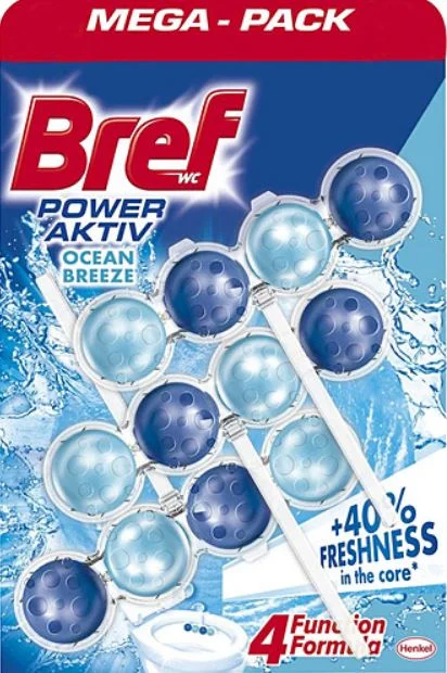 BREF KLOZET KOKUSU POWER AKTIV ÜÇLÜ 12 TOP OKYANUS 150g