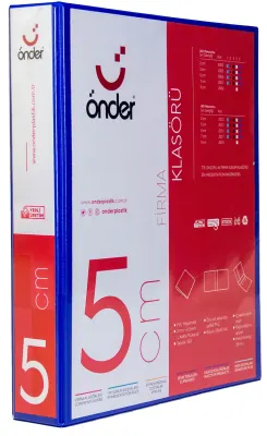 ÖNDER HALKALI DOSYA A4 2 HALKA 5 CM LACİVERT 2005-6