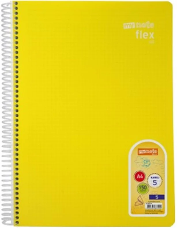 MYNOTE DEFTER FLEX KONULU PP KAPAK SPİRALLİ A4 4+1 150 YP MFXKO-4+1-150