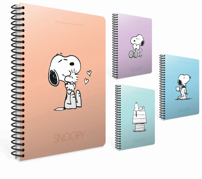 GIPTA DEFTER SNOOPY A4 SPİRALLİ PP KAPAK 80 YP. KARELİ 7318