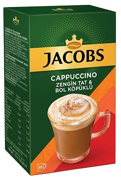 JACOBS CAPPUCCINO ÖZEL KAHVE KARIŞIMI 14.8g 10 LU 4091180