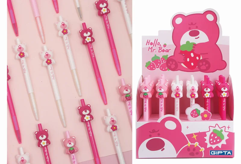 GIPTA VERSATİL KALEM 0.7 PINK BEAR 24 LÜ K199500