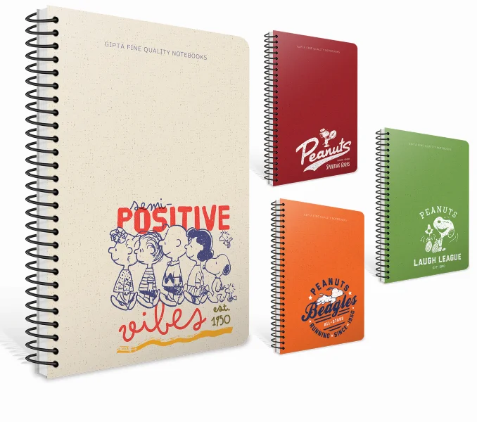 GIPTA DEFTER SNOOPY 17x24 SPİRALLİ SERT KAPAK 80 YP. ÇİZGİLİ 7303