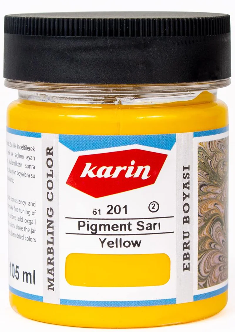 KARİN EBRU BOYASI 105 ML 201 PİGMENT SARI 61201105