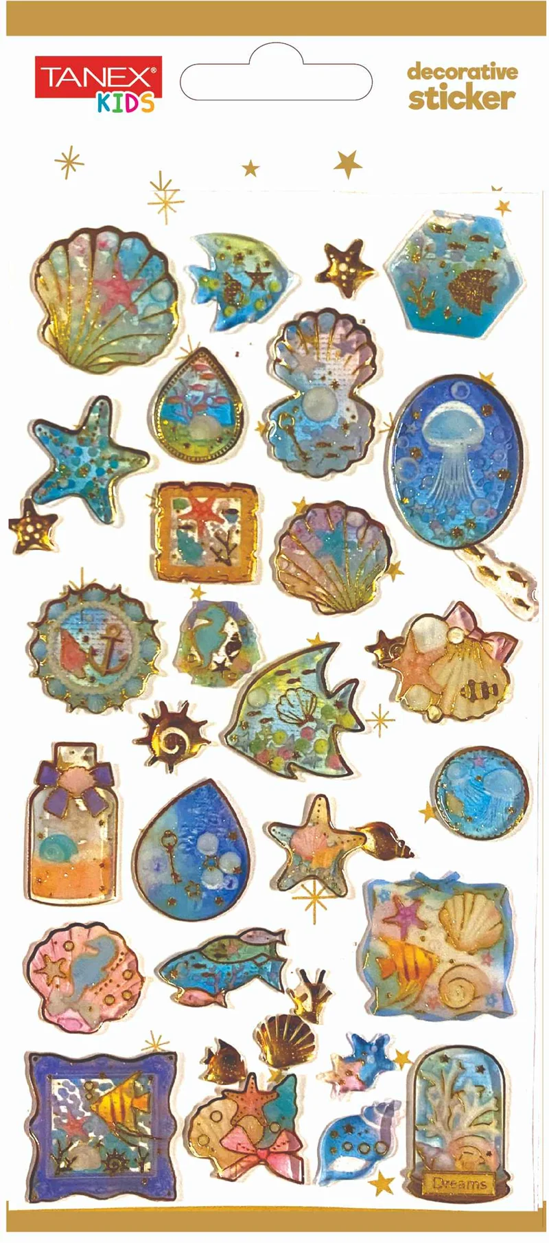 TANEX ETİKET DECORATİVE STICKER-10 PUFFY 5 ADET TNX-5009