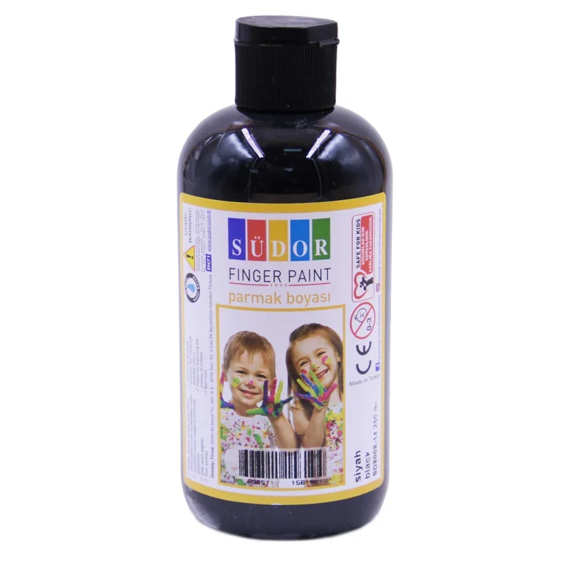 SÜDOR PARMAK BOYASI 250 ML SİYAH SD8008-14