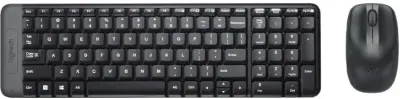 LOGITECH KLAVYE MOUSE SET MK220 KABLOSUZ SİYAH 920-003163