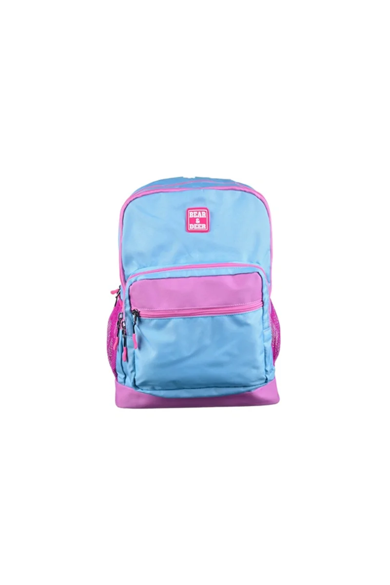 B&amp;D SIRT ÇANTASI PASTEL SCHOOL SOFT TURKUAZ GRİ BD-CN0239
