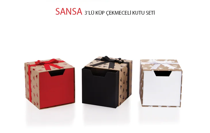 GIPTA SANSA KÜP ÇEKMECELİ 3 LÜ KUTU SETİ 4-BX08510-2161