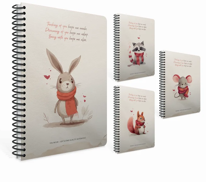 GIPTA DEFTER YOU BOOK 22x26 SPİRALLİ SERT KAPAK 120 YP. ÇİZGİLİ 7203