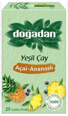 DOĞADAN BİTKİ ÇAYI YEŞİL ÇAY ACAI ANANASLI 20 Lİ
